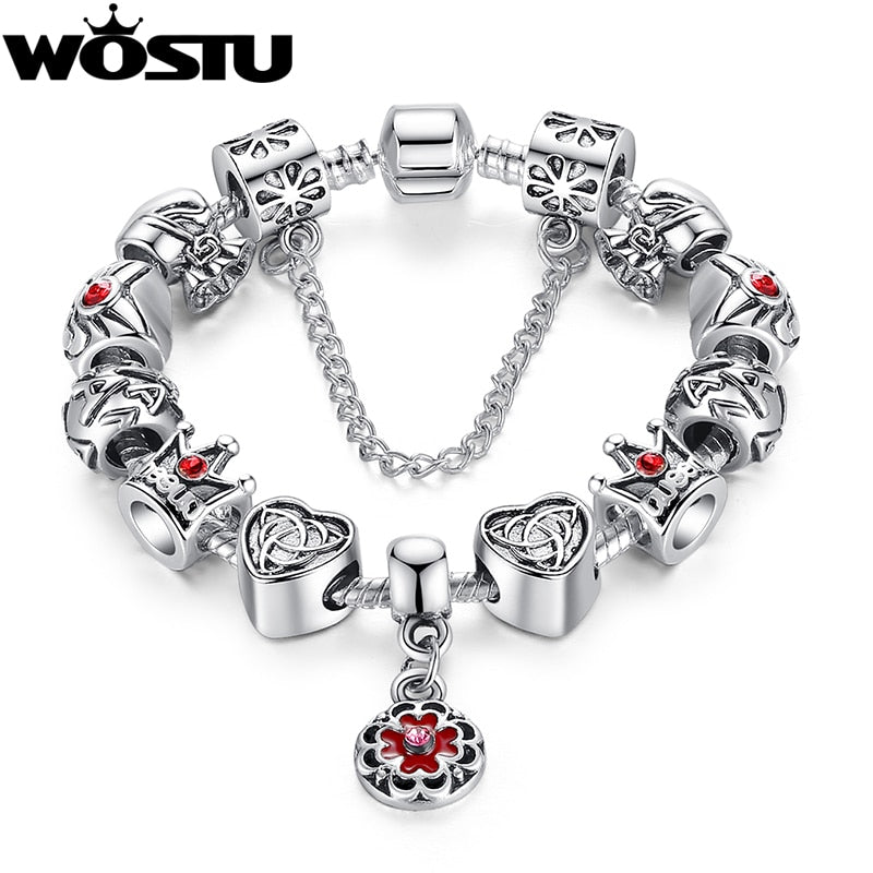 WOSTU luxury silver women's bracelet - shopclan