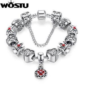WOSTU luxury silver women's bracelet - shopclan