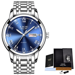 LIGE branded men's watch - shopclan