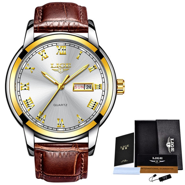 LIGE branded men's watch - shopclan