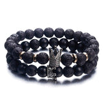 Ns63 trendy lava stone bracelet - shopclan