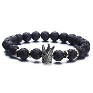 Ns63 trendy lava stone bracelet - shopclan