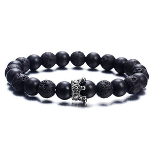 Ns63 trendy lava stone bracelet - shopclan