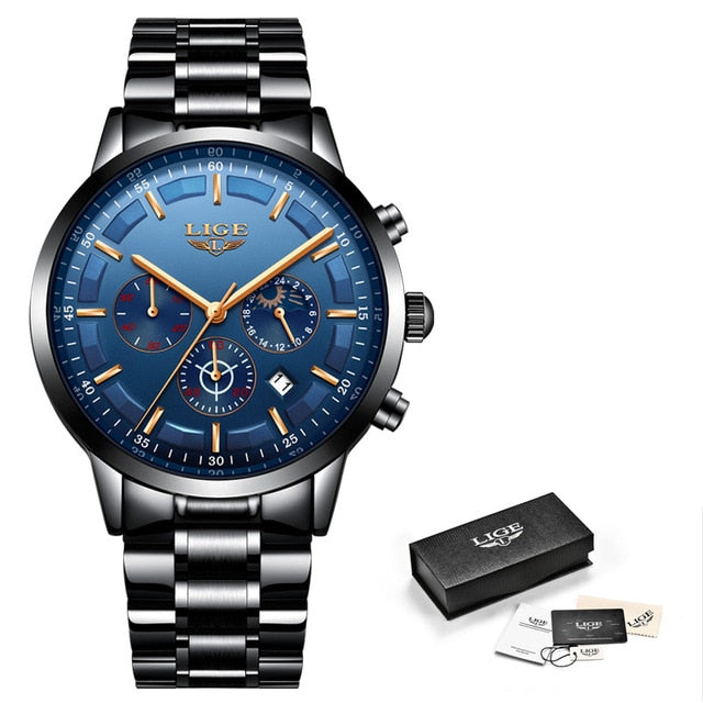 Relojes 2018 Watch Men LIGE Fashion Sport Quartz Clock Mens Watches Top Brand Luxury Business Waterproof Watch Relogio Masculino - shopclan