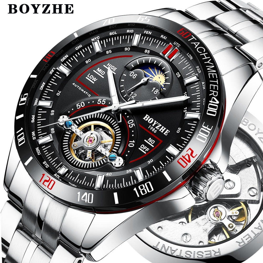 BOYZHE branded automatic men's watch - shopclan