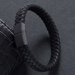 Fashion male magnetic leather bracelet - shopclan