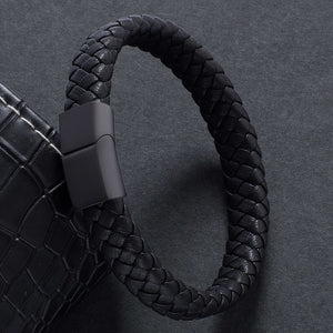 Fashion male magnetic leather bracelet - shopclan