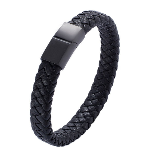 Fashion male magnetic leather bracelet - shopclan