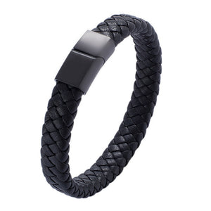 Fashion male magnetic leather bracelet - shopclan