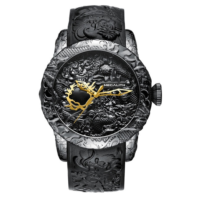 MEGALITH Fashion Gold Dragon watch - shopclan