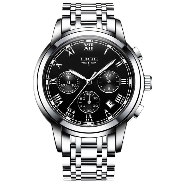 LIGE latest trendy men's watch - shopclan