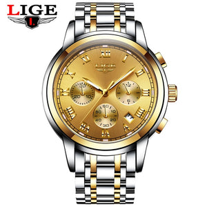 LIGE latest trendy men's watch - shopclan