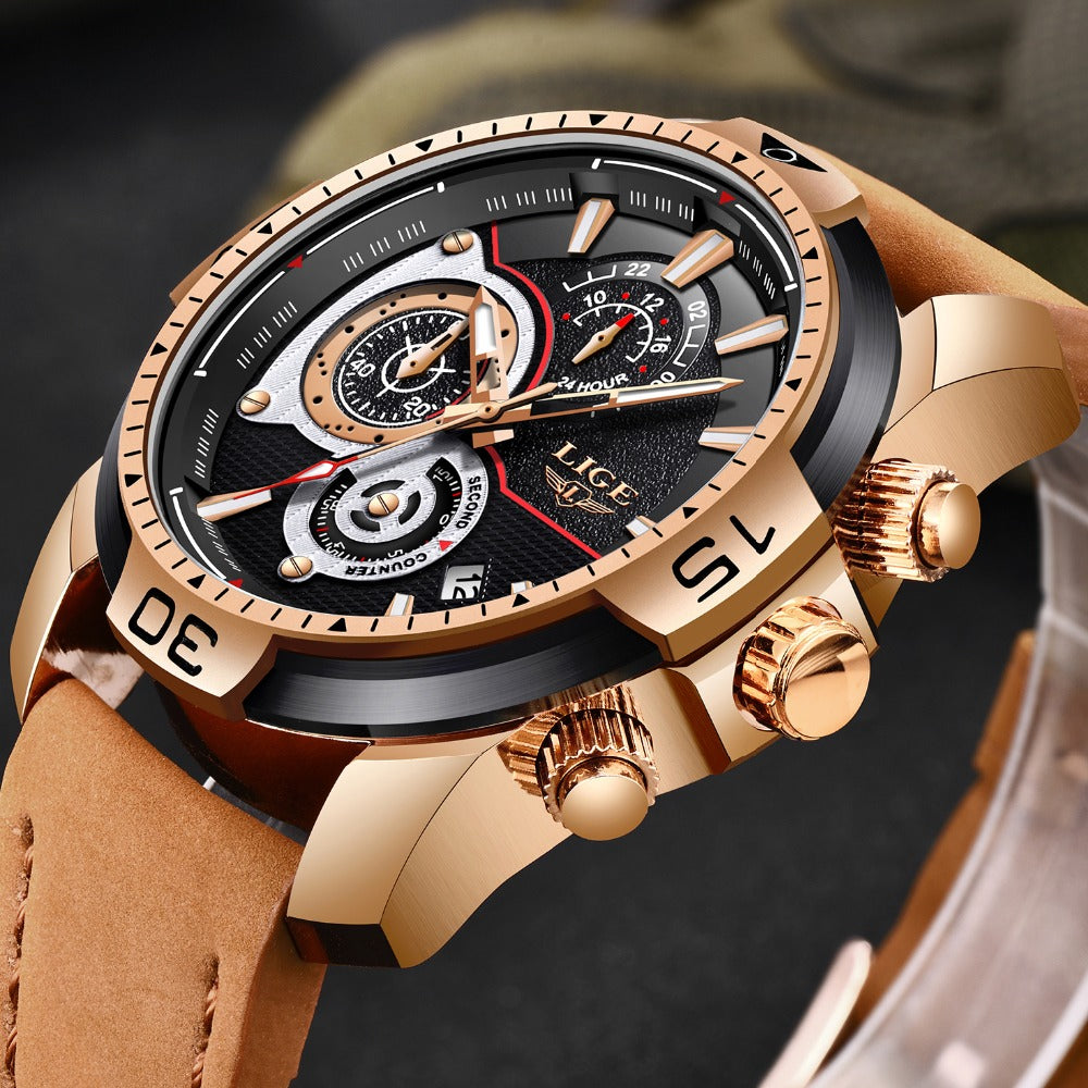 LIGE branded luxury watch - shopclan