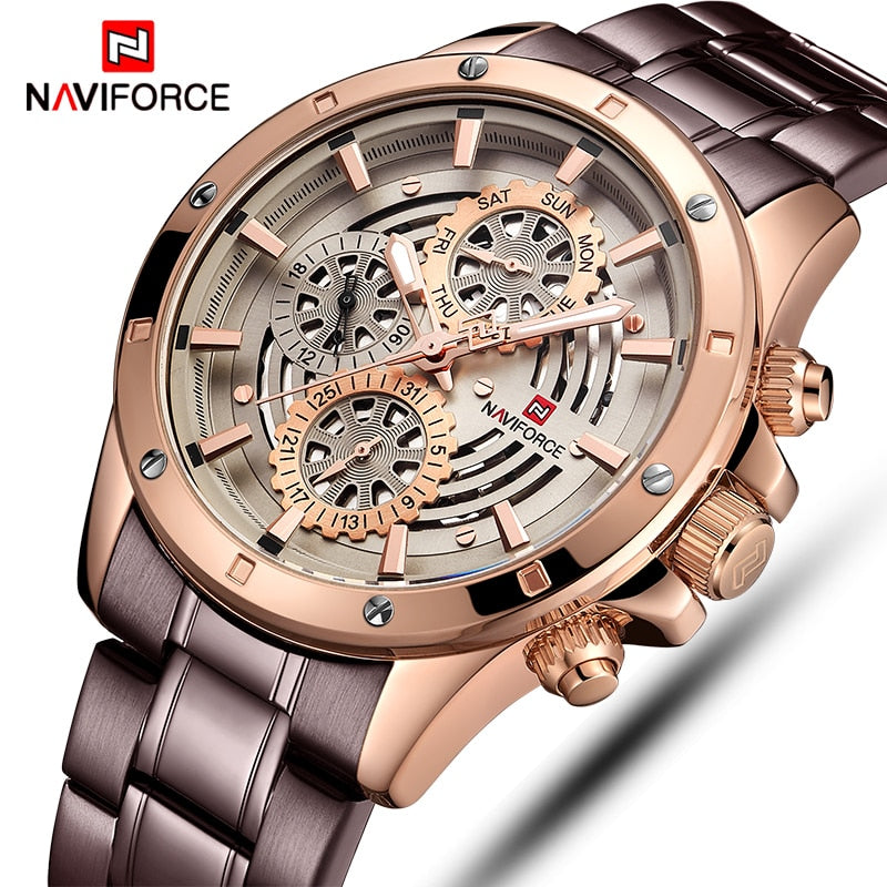 NAVIFORCE stainless steel men's watch - shopclan