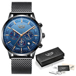 Relogio LIGE Mens stainless steel watch - shopclan