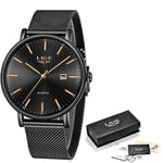 Relogio LIGE Mens stainless steel watch - shopclan