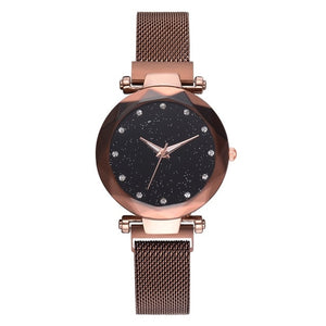 Ladies magnetic starry sky watch - shopclan