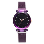 Ladies magnetic starry sky watch - shopclan