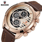 BAGARI 2019 Men's Quartz waterproof men's watch - shopclan