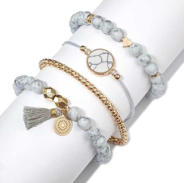 4pcs/Set Bohemian Beaded Branded bracelet - shopclan