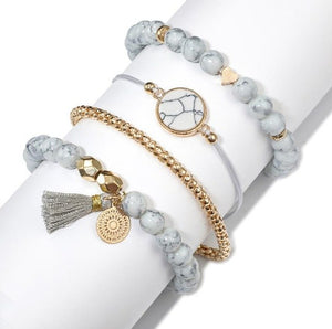 4pcs/Set Bohemian Beaded Branded bracelet - shopclan